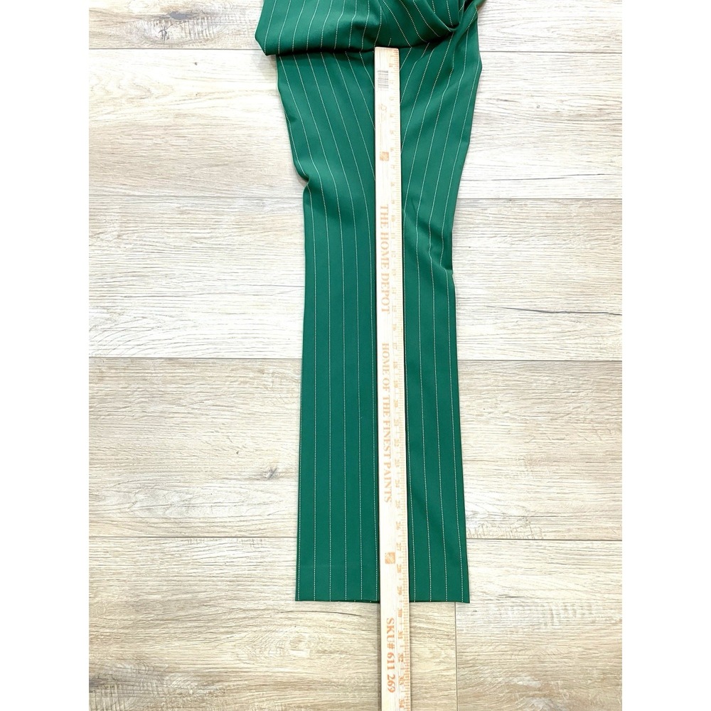 Express Publicist Barely Boot Mid Rise Green Pinstripe Stretch Pants Size 4S - Picture 8 of 15